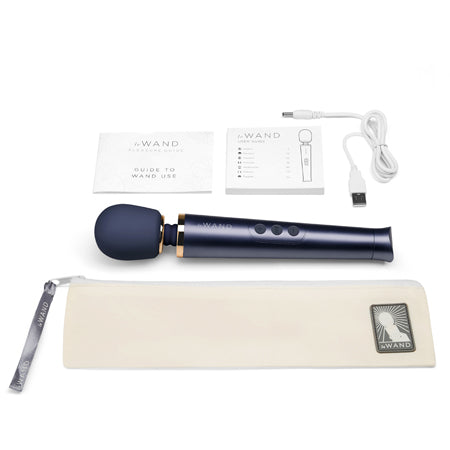 Le Wand Petite Rechargeable Vibrating Massager Navy-0